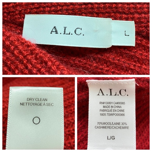 A.L.C. Charly One Shoulder Wool Cashmere Sweater - Picture 14 of 14